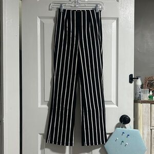 Forever 21 Monochrome Striped Trousers